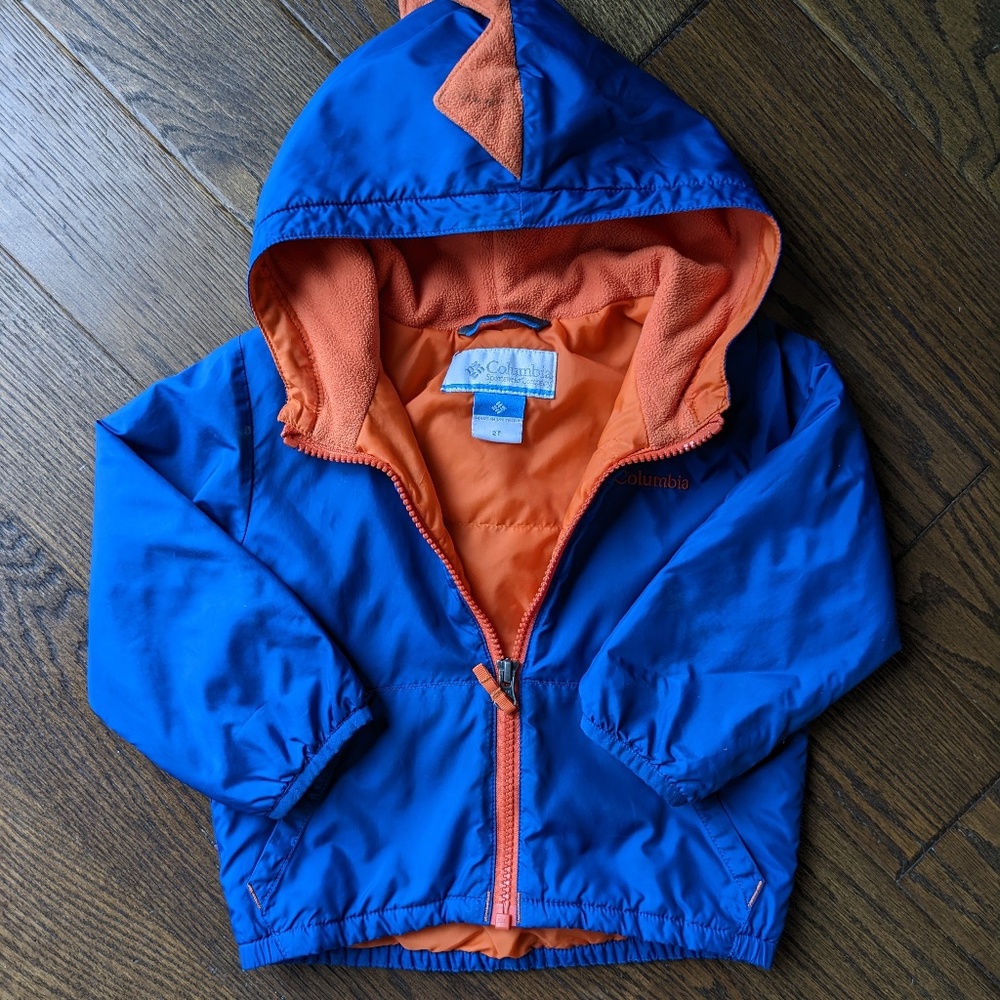 Columbia Toddler's Micro Fleece-Lined Dino Jacket - Blue and Orange, Size 2